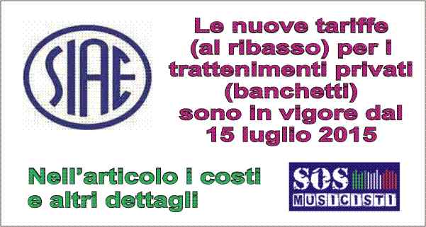 Siae. Operative le nuove tariffe al ribasso.