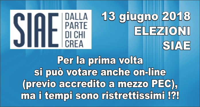 Siae – Elezioni 2018