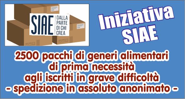 SIAE pacchi generi alimentari